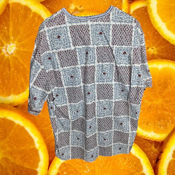 D.D. Africa Women's Geometric Embroidered Short Sleeve Blouse Size - Picture 6 of 8